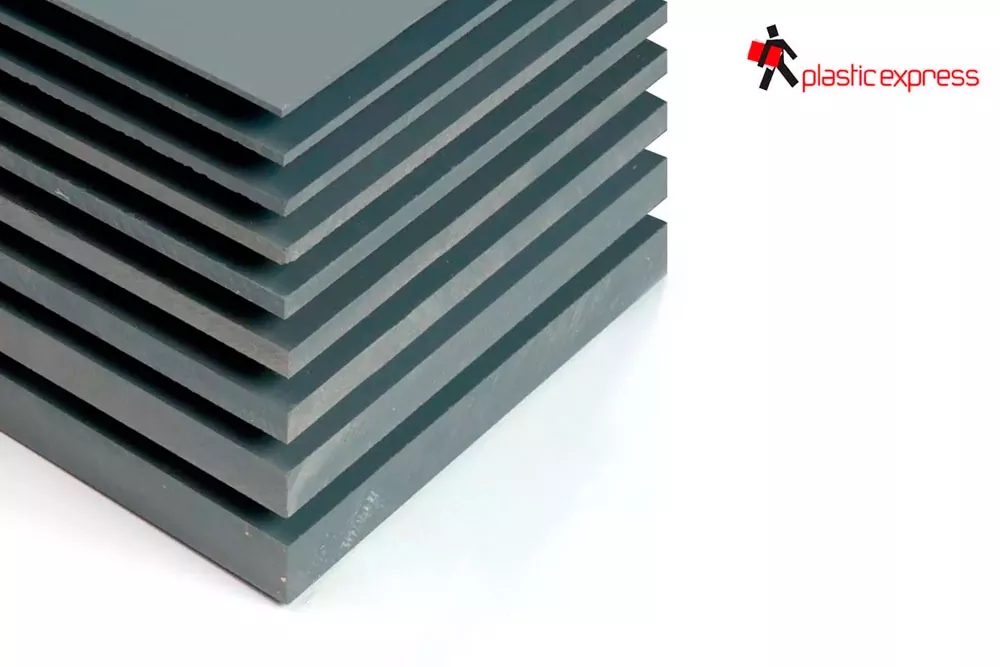 Planchas de PVC compacto gris