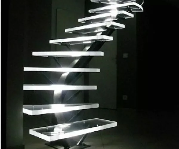Metacrilato incoloro escaleras