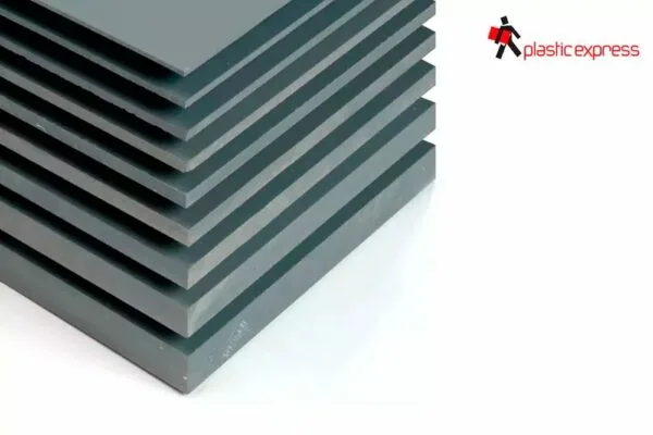 Rigid white and gray PVC