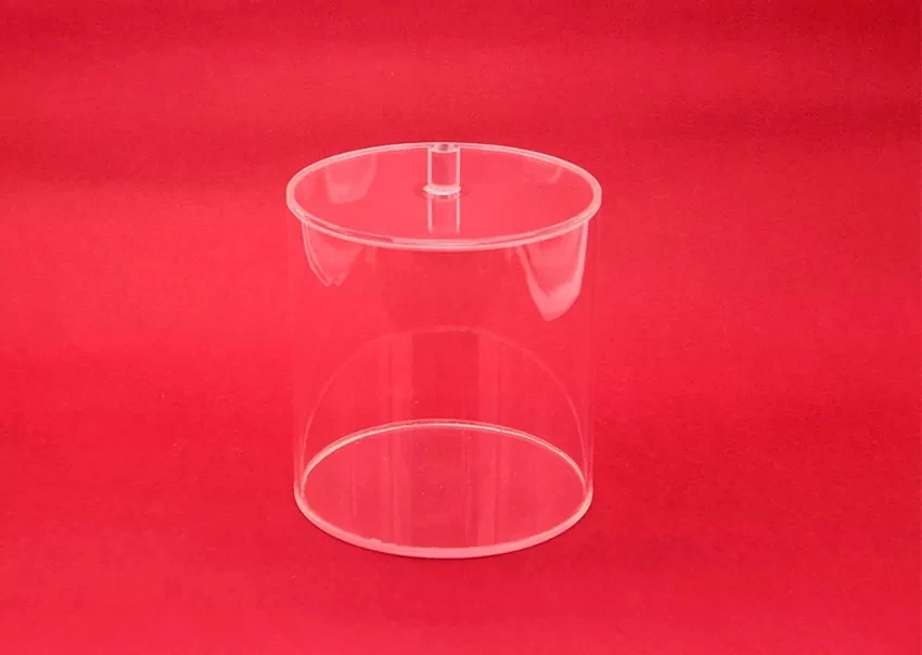 Caja redonda de metacrilato