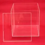 Caixa quadrada de metacrilat