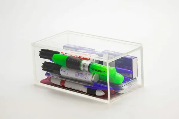 Caja plumier de metacrilato